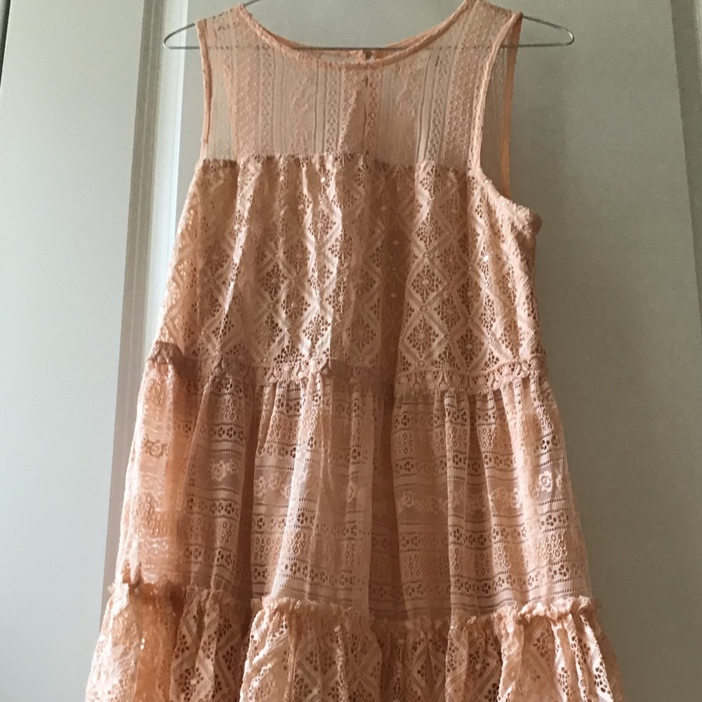 Peach sundress trapeze